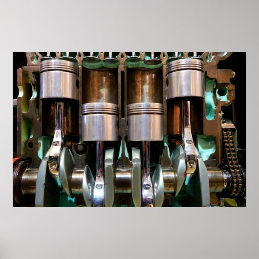 Motor-Pistenposter Poster (Vorne)