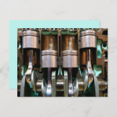 Motor-Pistolen auf Postkarte (Vorne/Hinten)