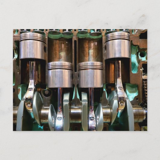 Motor-Pistolen auf Postkarte (Vorderseite)