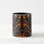 Motor Piston Totenkopf Biker Tasse (Zentrum)