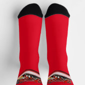 Motor Popout Art, Crew Socken (Oben)