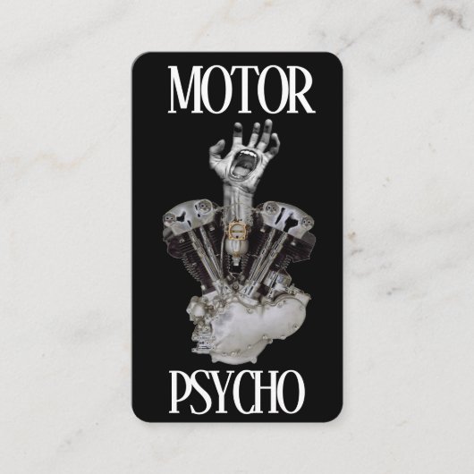 Motor Psycho Business Card Visitenkarte (Vorderseite)