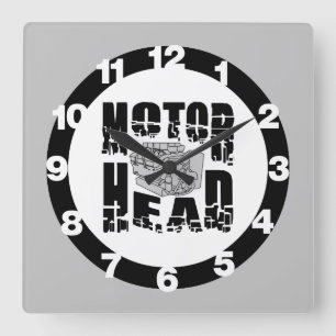 Motor Quadratische Wanduhr