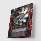 Motor Quadratische Wanduhr (Winkel)