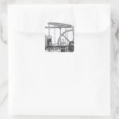 Motor Quadratischer Aufkleber (Tasche)