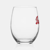 Motor Red 3D Funny Name Bridesmaid Weinglas Ohne Stiel (Rechts)