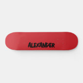Motor Red Modern Name | Klassische Trendy Skateboard (Horizontal)