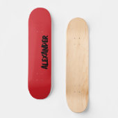 Motor Red Modern Name | Klassische Trendy Skateboard (Vorderseite)