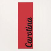 Motor Red Modern Name | Stilvoll einfach Yogamatte (Rückseite)