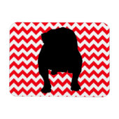 Motor Red Zickzack und English Bulldog Shadow Magnet (Horizontal)