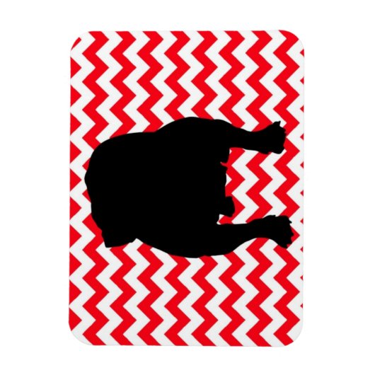 Motor Red Zickzack und English Bulldog Shadow Magnet (Vertikal)
