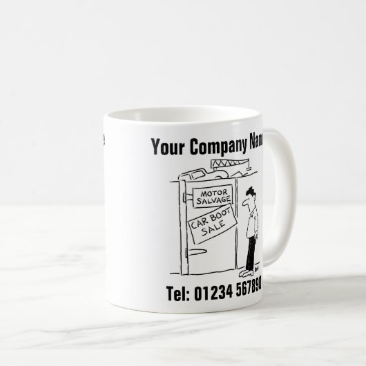 Motor Salvage Car Boot Sale Kaffeetasse (VorderseiteRechts)