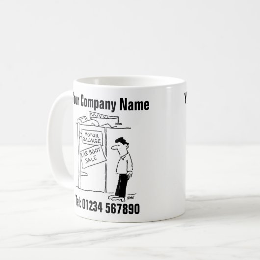 Motor Salvage Car Boot Sale Kaffeetasse (Vorderseite Links)