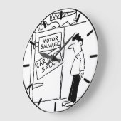 Motor Salvage Scrap Yard Große Wanduhr (Winkel)