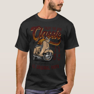 Motor Scooter Classic Moped Rider Geburtstag 1955 T-Shirt