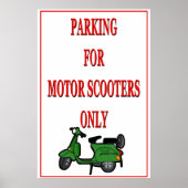 Motor Scooter PArking Poster (Vorne)