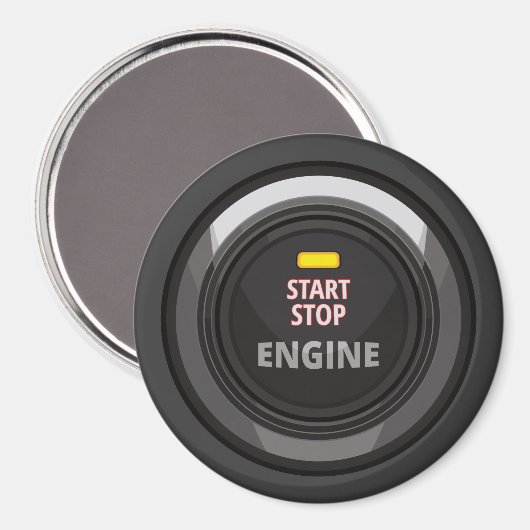 Motor Start Stopp Button für Nerd Geeks Magnet (Vorderseite/Rückseite)