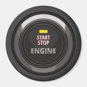 Motor Start Stopp Button für Nerd Geeks Magnet