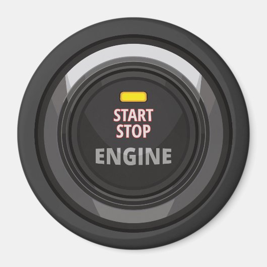 Motor Start Stopp Button für Nerd Geeks Magnet (Vorne)