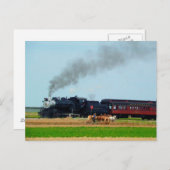Motor und Bauer von Amish Postkarte (Vorne/Hinten)
