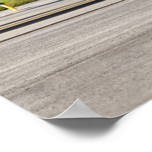 Motor und Dämpfe des Flugzeugs Poster (Ecke)