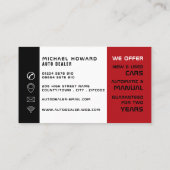 Motor von Kraftfahrzeugen, Auto Händler Visitenkarte (Rückseite)