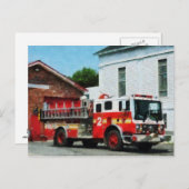 Motor vor der Feuerstelle Postkarte (Vorne/Hinten)
