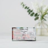 Motor vor der Feuerstelle Visitenkarte (Stehend Vorderseite)