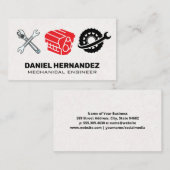 Motor | Wrenches | Auto Mechanical Services Visitenkarte (Vorne/Hinten)