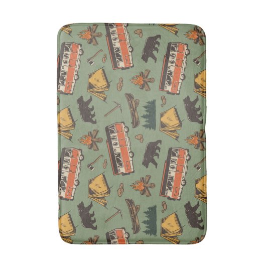 Motor Zuhause Camp Abenteuer Muster Badematte (Vorderseite Vertikal)