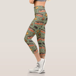 Motor Zuhause Camp Abenteuer Muster Capri Leggings