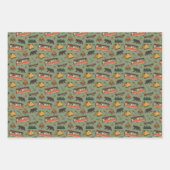 Motor Zuhause Camp Abenteuer Muster Geschenkpapier Set (Vorderseite 3)