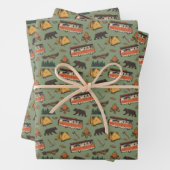 Motor Zuhause Camp Abenteuer Muster Geschenkpapier Set (Beispiel)