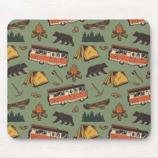 Motor Zuhause Camp Abenteuer Muster Mousepad (Vorne)