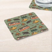 Motor Zuhause Camp Abenteuer Muster Rechteckiger Pappuntersetzer (angewinkelt)