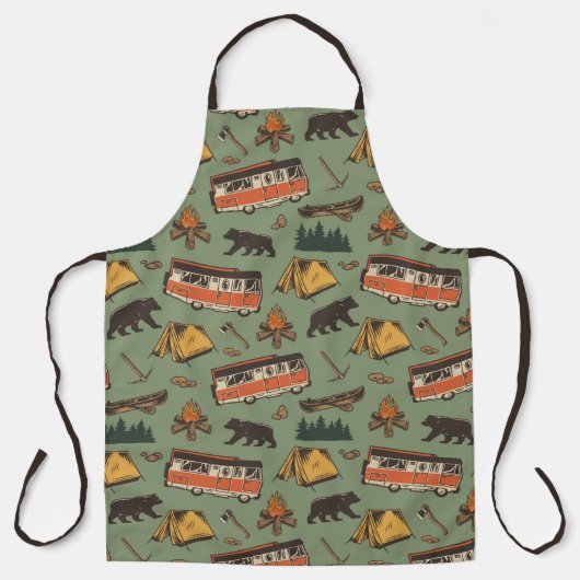 Motor Zuhause Camp Abenteuer Muster Schürze (Vorderseite)