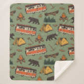 Motor Zuhause Camp Abenteuer Muster Sherpadecke (Vorderseite)