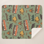 Motor Zuhause Camp Abenteuer Muster Sherpadecke (Vorderseite (Horizontal))