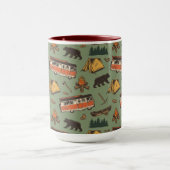 Motor Zuhause Camp Abenteuer Muster Tasse (Zentrum)