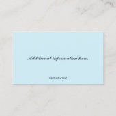 Motor-Zuhause RV Visitenkarte (Rückseite)