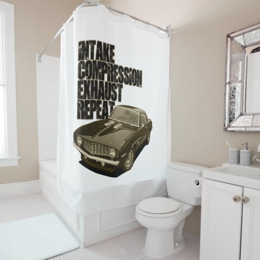 Motor-Zyklus von Camaro Duschvorhang (Beispiel)