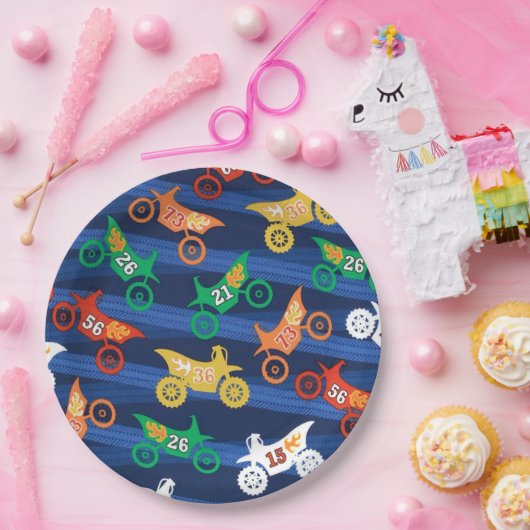 Motorama Dirt Bikes Pappteller (Party)