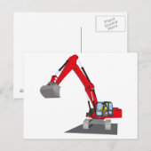 Motorbagger Postkarte (Vorne/Hinten)