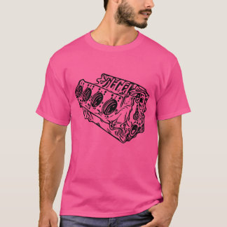 Motorblock Zylinder Auto Hubraum Lüfter vintage T-Shirt