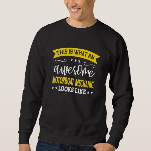 Motorboat Mechanic Job Title Employee Motorboat Me Sweatshirt (Vorderseite)