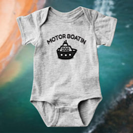Motorboatin's Funny Baby Bodysuit Baby Strampler