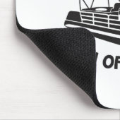 Motorboot fahrender Sohn eines Pontonboots Lustige Mousepad (Ecke)