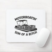 Motorboot fahrender Sohn eines Pontonboots Lustige Mousepad (Mit Mouse)