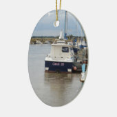 Motorboot-Fang 22 Keramik Ornament (Links)