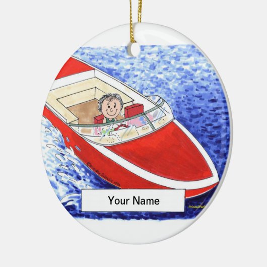 Motorboot - Frauen Keramikornament (Links)